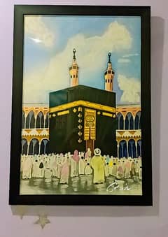 Hand-made Kaaba Of Mecca Painting With High Quality Frame