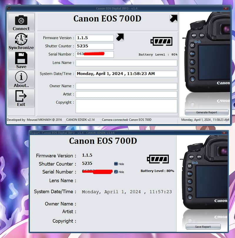 Original DSLR Camera Canon EOS 700D with 2 Lens 18-55mm & 75-300mm 1