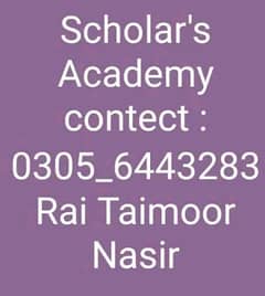 Teacher is available 03056443283