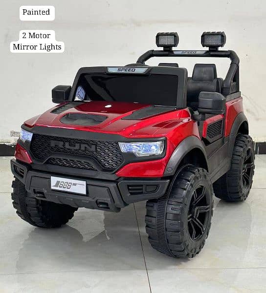 kids battery operated jeep model name ford colour black red 3