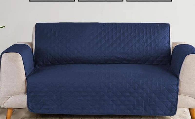 3 Pcs Micro Knitted Jersey Sofa Cover Set, 5 Seater 2