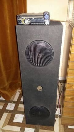 bm original speaker with box and jvc tape with remote