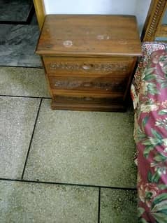 Pure Walnut Wooden Bed set