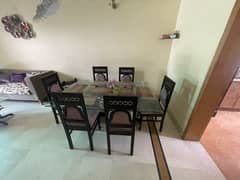 Dining table with 6 chair's including center table and side tables
