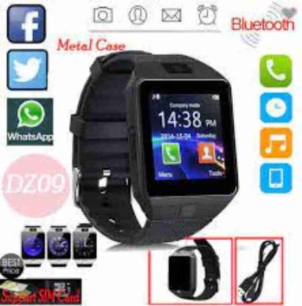 DZ09 Bluetooth Smart Watch , Rubber Band 0