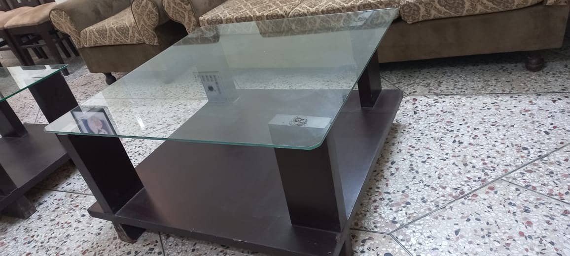 Three Centre Tables With Glass Top 2