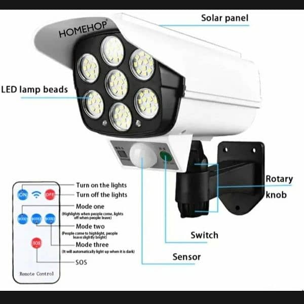 50W Solar Lights Outdoor, 213 led Solar Powered Street Lights 10