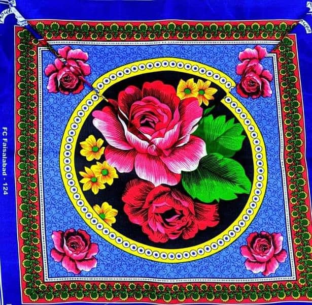 12pec roti dastarkhwan,  fabric crystal cotton, size 24×24 0
