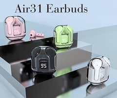 Air31 with pouch earbuds earphones unique design transparent sports