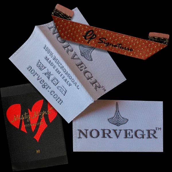 woven labels hang tags paper bags heat transfer labels stickers 4