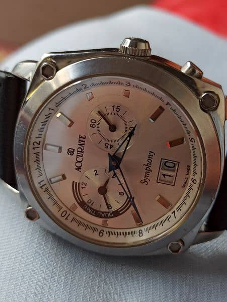 Accurate  Symphony Dual Time watch swiss made 1