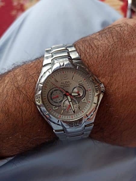 Alba chronograph WR10 Bar watch original 3