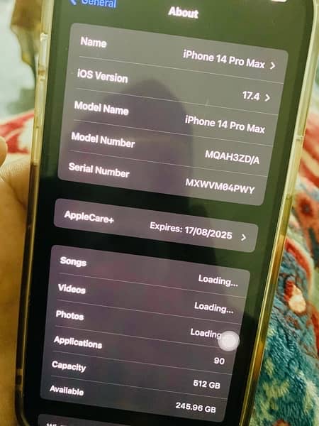 iPhone 14 Pro Max 512GB with warranty 17/08/2025 Health 100% NON PTA 2