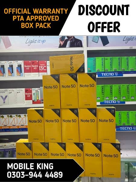 REALME C53 6/128 BOX PACK PTA APPROVED C67 C51 NOTE 50 WHOLESALE PRICE 1