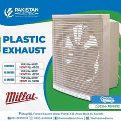 Plastic Exhaust Fan | 8" 10" 12" | Millat Fans