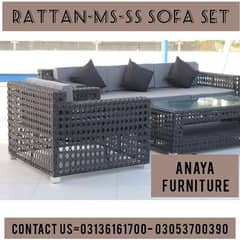 RATTAN-MS-SS sofa set 5 seater