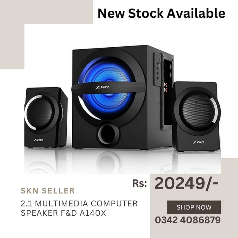 New Stock (F&D A550x Multimedia Bluetooth Speaker (Black) 4