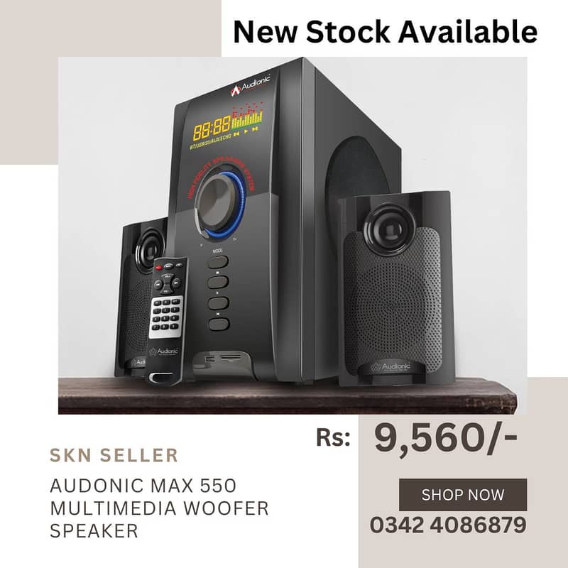 New Stock (F&D A550x Multimedia Bluetooth Speaker (Black) 9