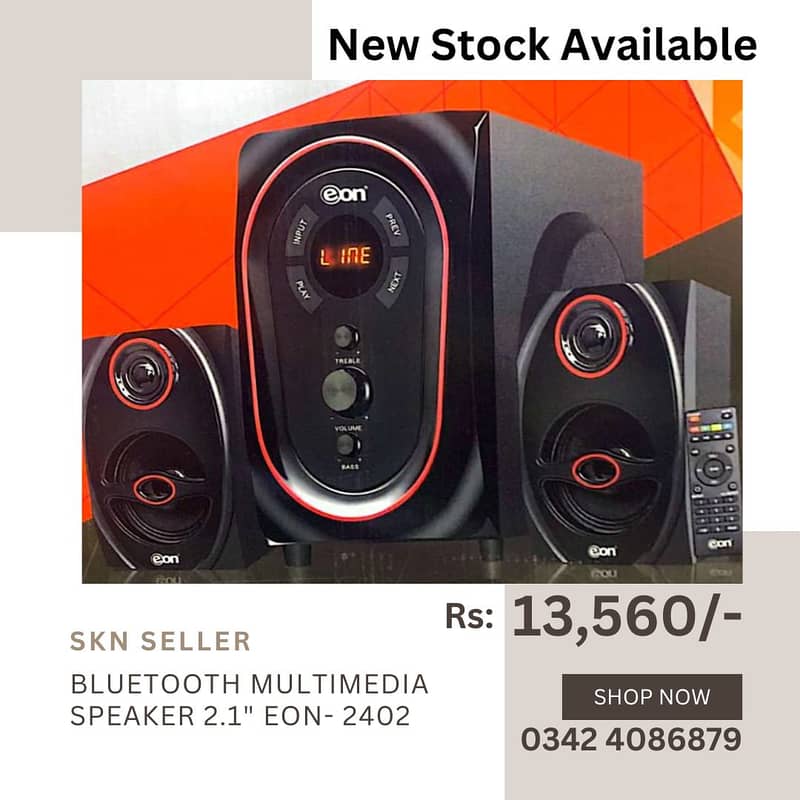 New Stock (F&D A550x Multimedia Bluetooth Speaker (Black) 16