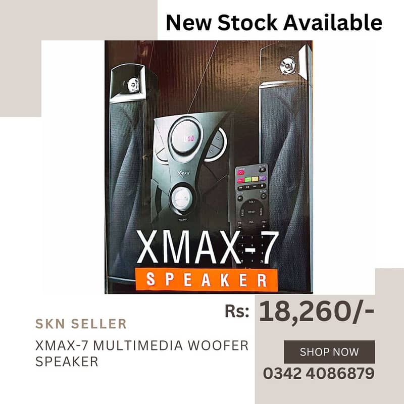 New Stock ( X-Max-7 & X-Max-8 )Speaker crystal clear sound 0