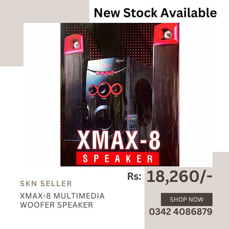 New Stock ( X-Max-7 & X-Max-8 )Speaker crystal clear sound 1