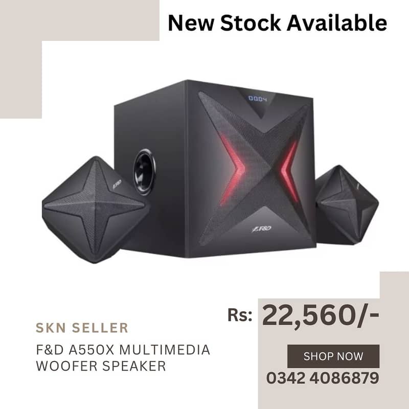 New Stock ( X-Max-7 & X-Max-8 )Speaker crystal clear sound 12