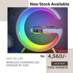 New Stock (BT 2301 LED Wireless Charging Speaker)