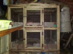 big cage for hens and other birds  made up of pure wood