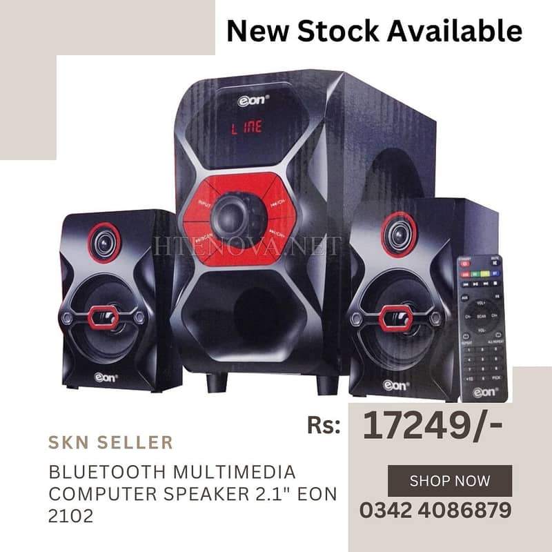 New Stock (Eon 1903 - New Powerfull 2.1 Bluetooth Multimedia Speaker) 1