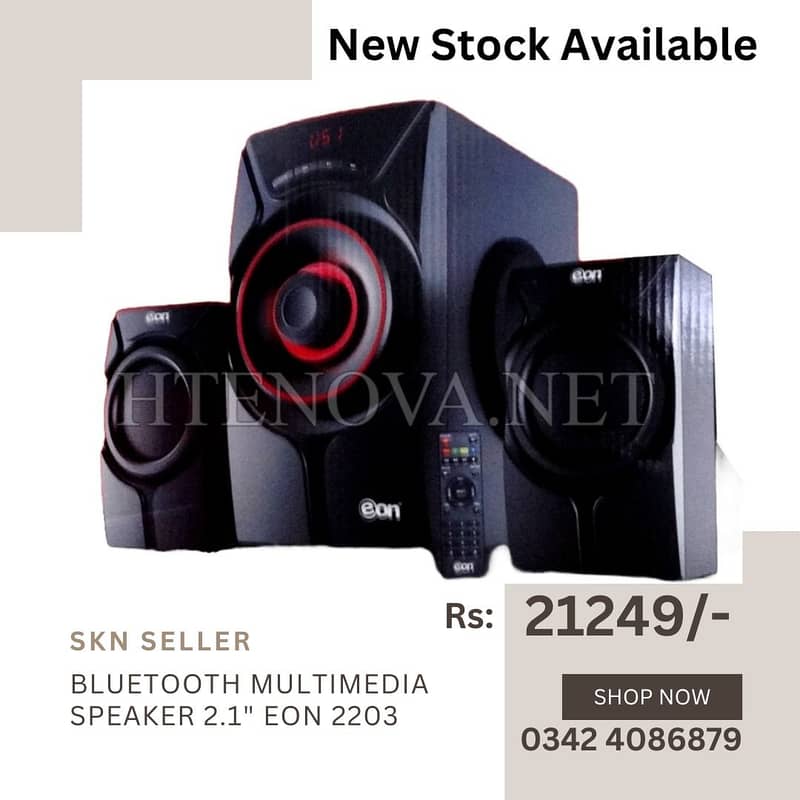 New Stock (Eon 1903 - New Powerfull 2.1 Bluetooth Multimedia Speaker) 2