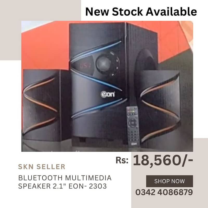 New Stock (Eon 1903 - New Powerfull 2.1 Bluetooth Multimedia Speaker) 10