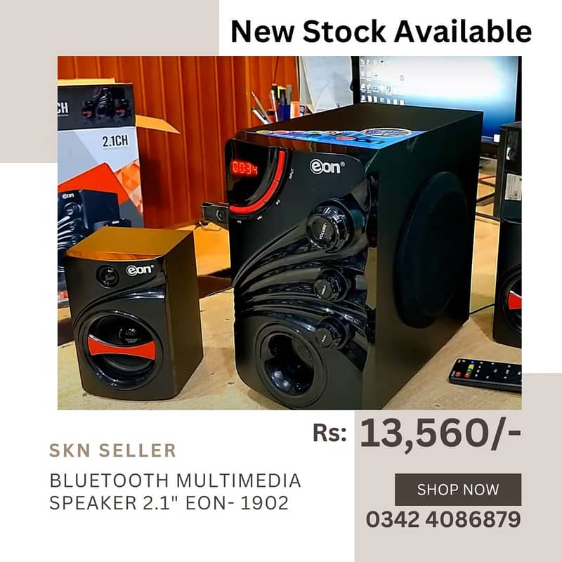 New Stock (eon 1902 Bluetooth Multimedia Speaker 0