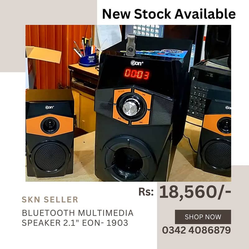 New Stock (eon 1902 Bluetooth Multimedia Speaker 3