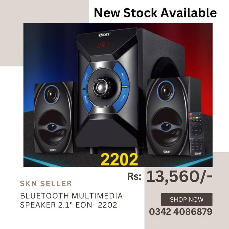 New Stock (eon 1902 Bluetooth Multimedia Speaker 8