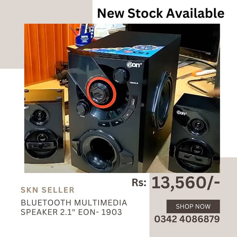 New Stock (eon 1902 Bluetooth Multimedia Speaker 10