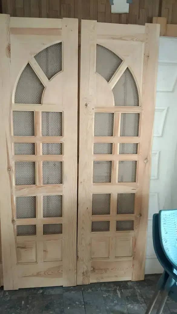 Solid wood Doors/لکڑی کے دروازے All type Of Doors, LifeTime Warranty 15