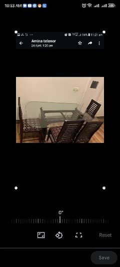 Dinning table set with 6 chairs in good condition 0