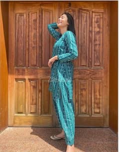 2 Pcs Woman's Stitched Lawn Chunri Printed Suit