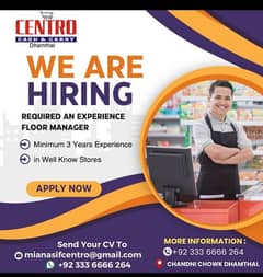 Required A Manager In Cash And Carry