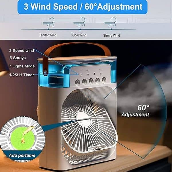 Mini Air Cooling Fan Multifunction Usb New Household Portable Air C) 2