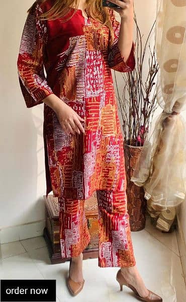 Printed lawn suit | 2 PC suit | casual dress | summer collection 16