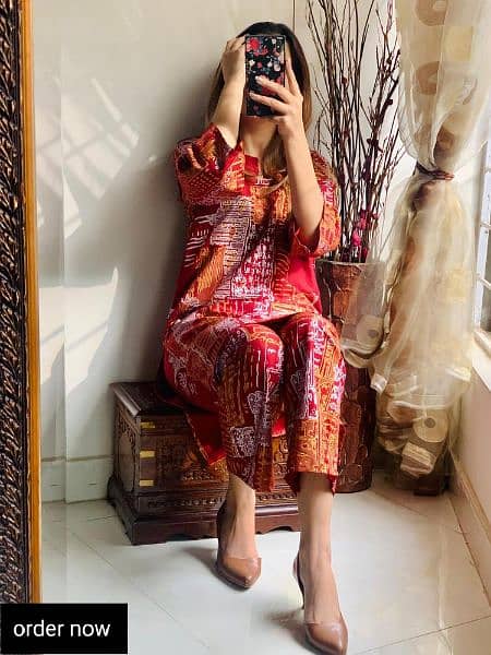 Printed lawn suit | 2 PC suit | casual dress | summer collection 18