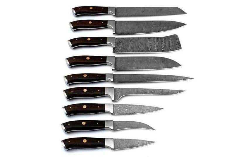 10 Pieces Damascus Chef Knives Set High Quality 1