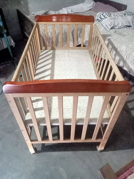 wood bed urgent sale 4