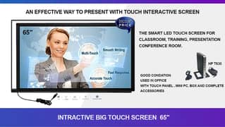 Big Touch LED 65" Inch- For School, Classroom and Office USE,