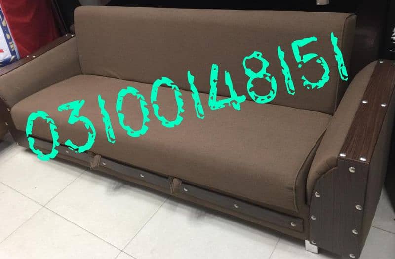 sofa cum bed folding diamond foam furniture chair table home almari 8