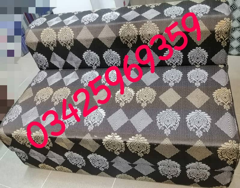 sofa cum bed folding diamond foam furniture chair table home almari 17