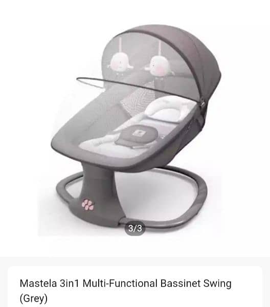 Baby Jhula, Mastela 3 in 1 baby bassinet, Baby swing for new born baby 2