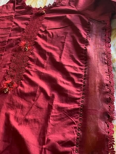 3 piece stitched cotton dress 2