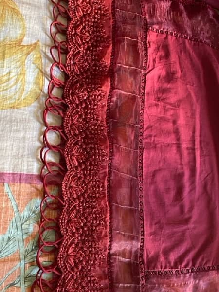 3 piece stitched cotton dress 6